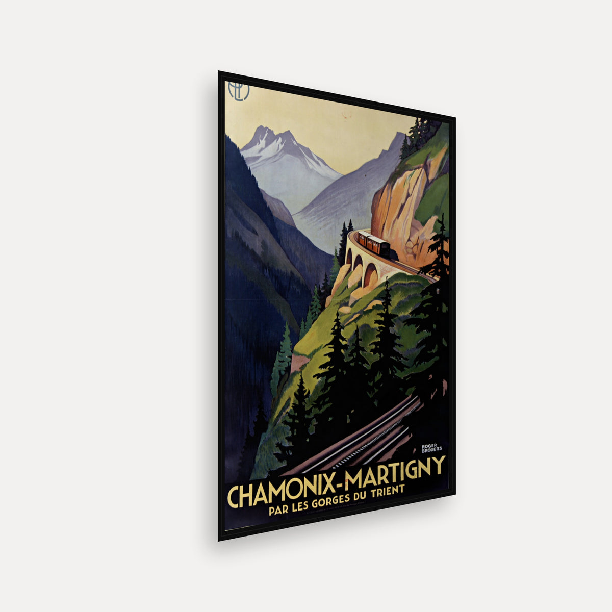 PLM, Chamonix-Martigny · 1930 · Roger Broders — Vintage Poster Print