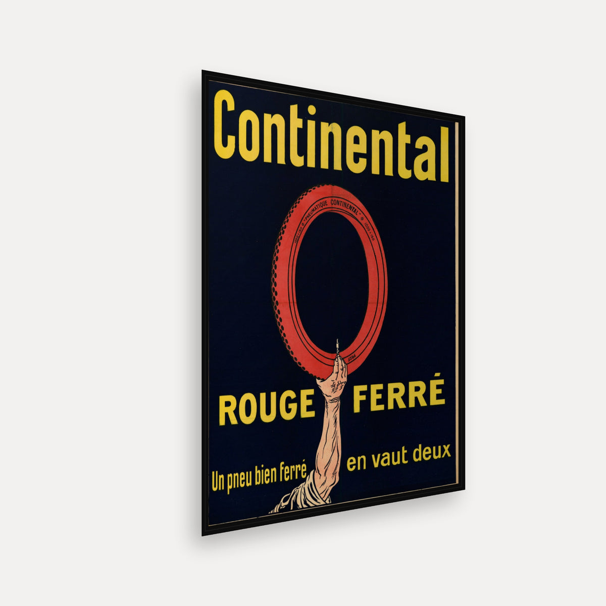 Continental rouge ferré. Un pneu bien ferré en vaut deux. · 1910 - Vintage Poster Print