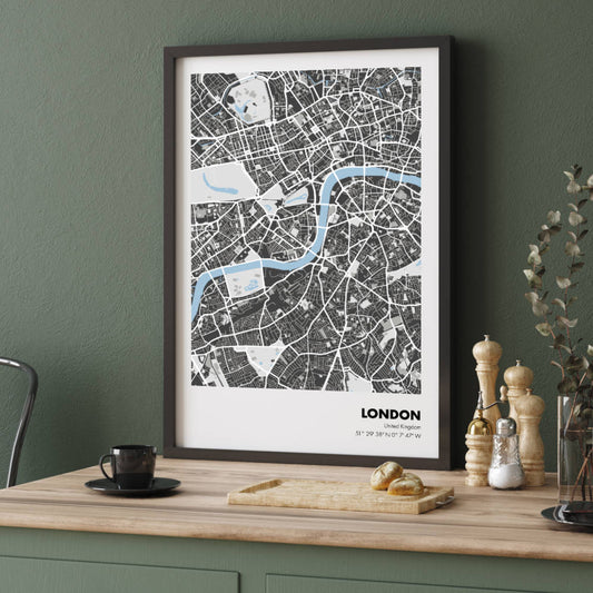 personalised map print