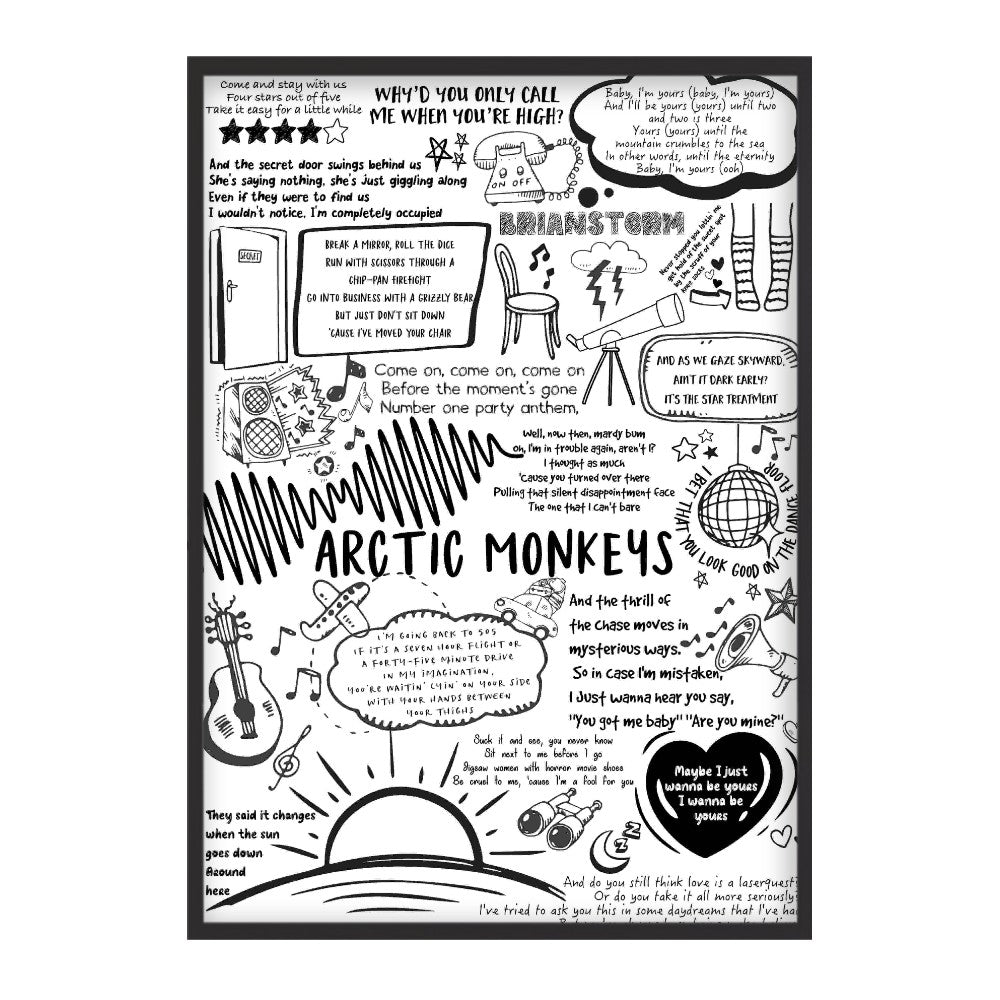 Arctic Monkeys Song Lyric Album Print