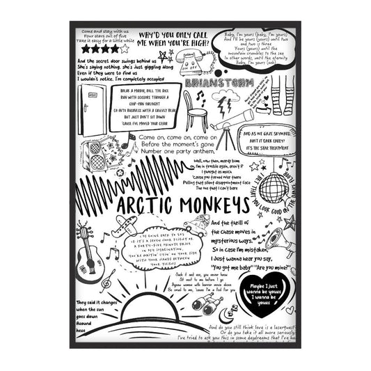 Arctic Monkeys Song Lyric Album Print