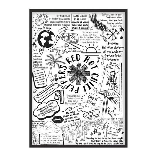 Red Hot Chili Peppers Song Lyric Album Print