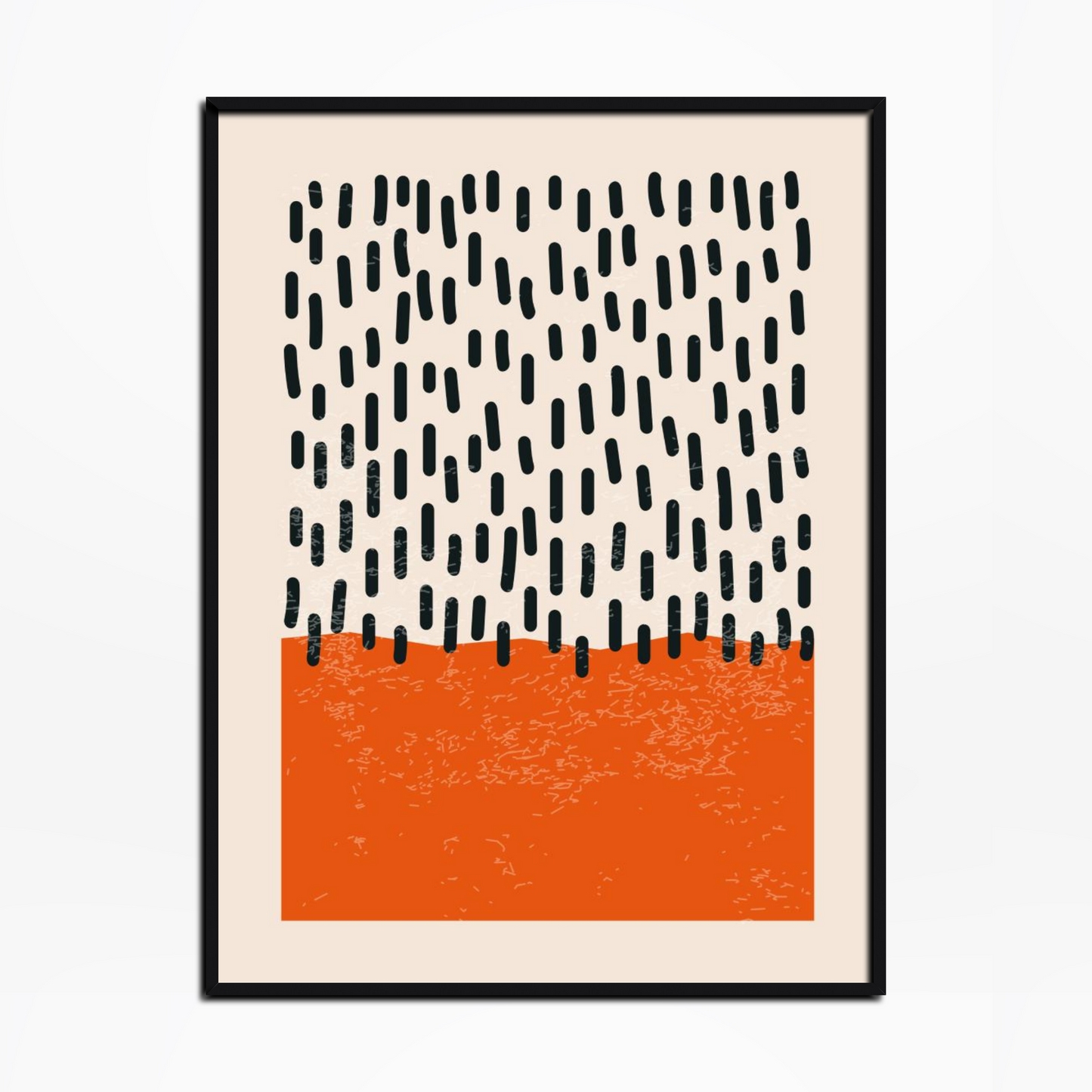 Abstract Geometric Shapes And Lines Orange Ripple Print