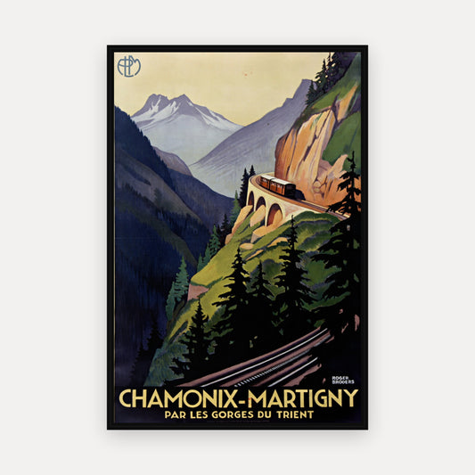 PLM, Chamonix-Martigny · 1930 · Roger Broders — Vintage Poster Print