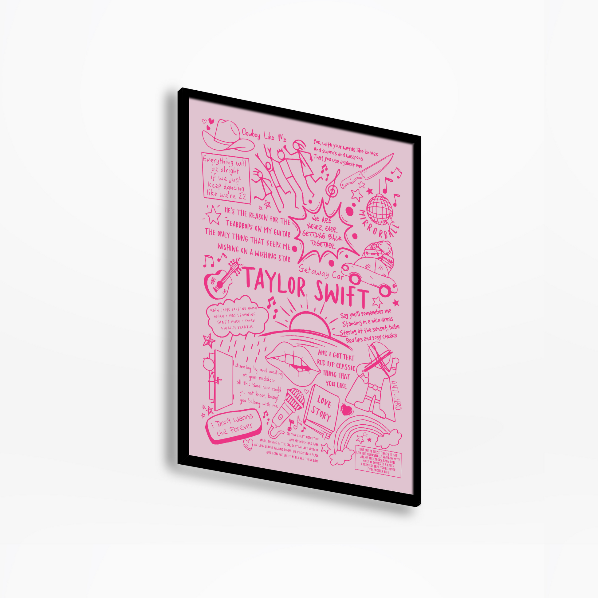 Taylor Swift Lyric Album Print