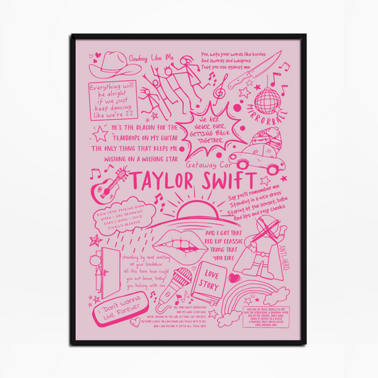 Taylor Swift Lyric Album Print