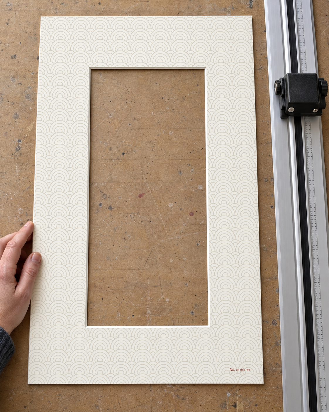 koson limited edition — finished mount beside cutter