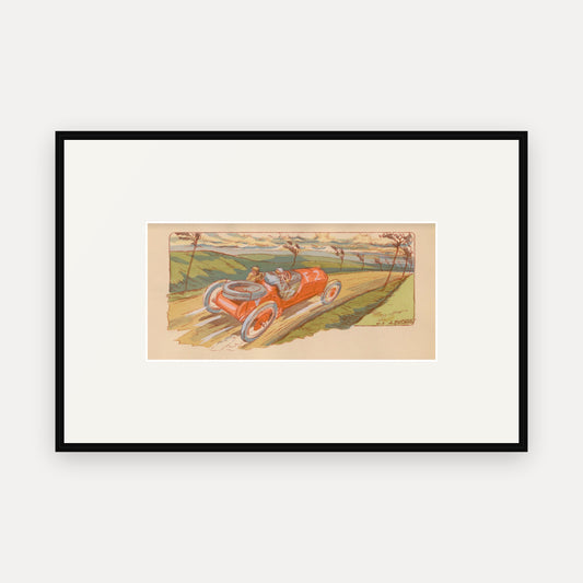 Grand Prix de l'ACF, Dieppe 1907, Fiat - Ernest Montaut framed print