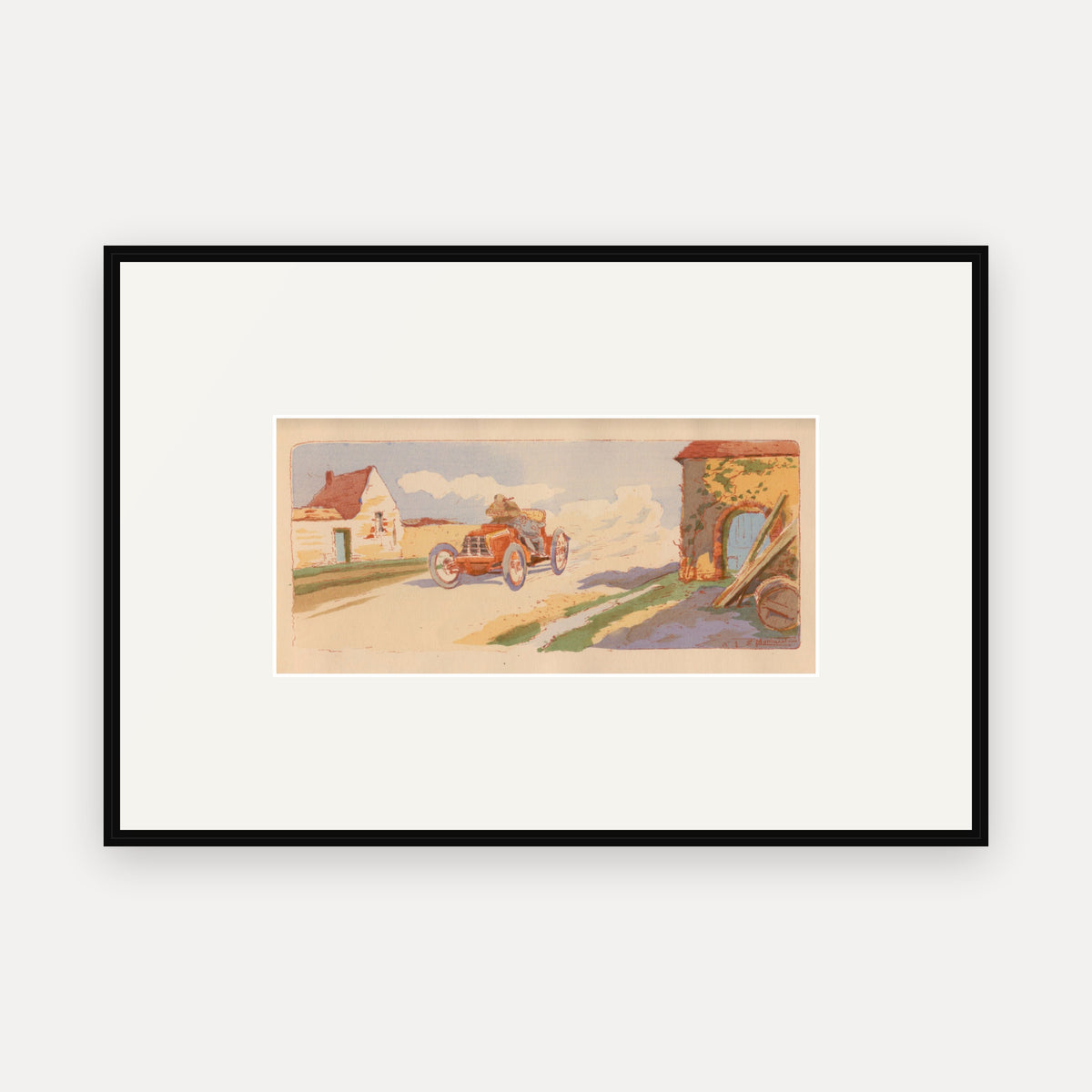 Paris-Amsterdam 1898, Panhard et Levassor - Ernest Montaut framed print