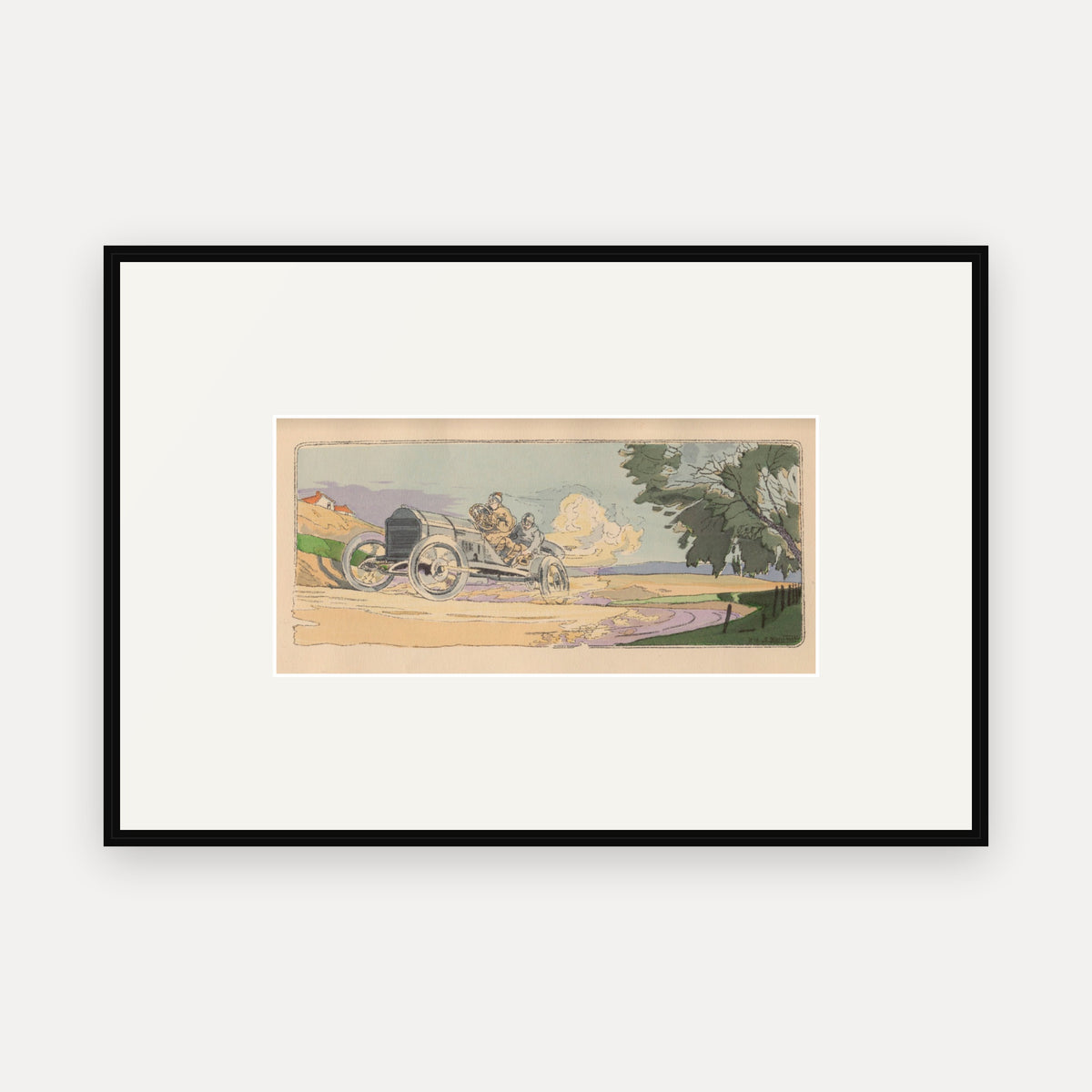 Gordon-Bennett Trial 1905, Lorraine-Dietrich - Ernest Montaut framed print