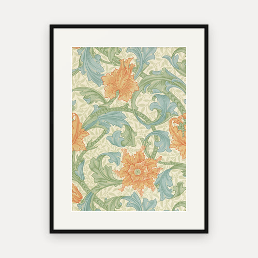Single Stem, J. H. Dearle for Morris & Co. - mounted and framed print, front view