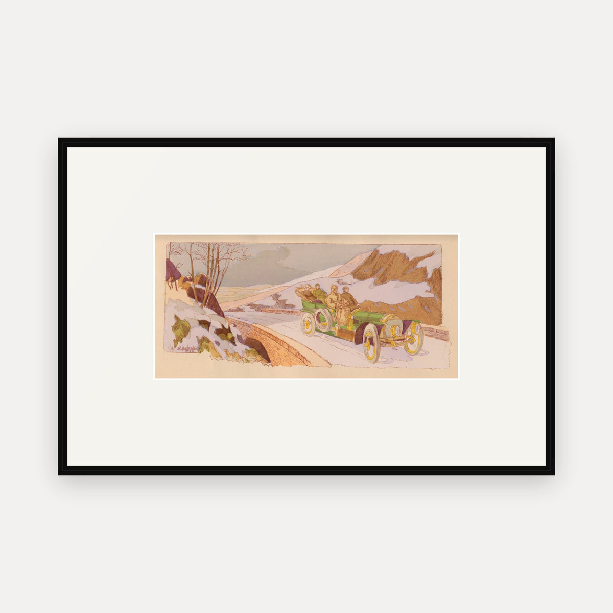 Tour de France 1907, Hotchkiss - Ernest Montaut framed print