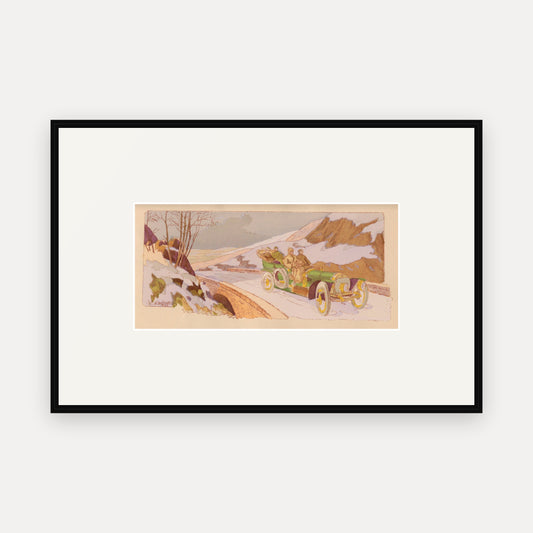 Tour de France 1907, Hotchkiss - Ernest Montaut framed print
