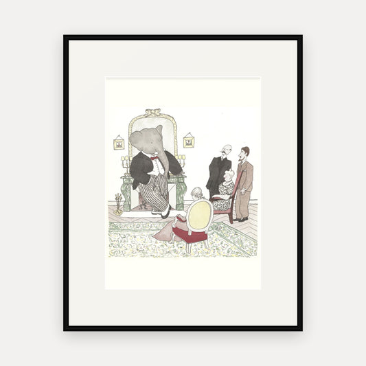 Babar Tells His Stories, Histoire de Babar - mounted and framed print, front view