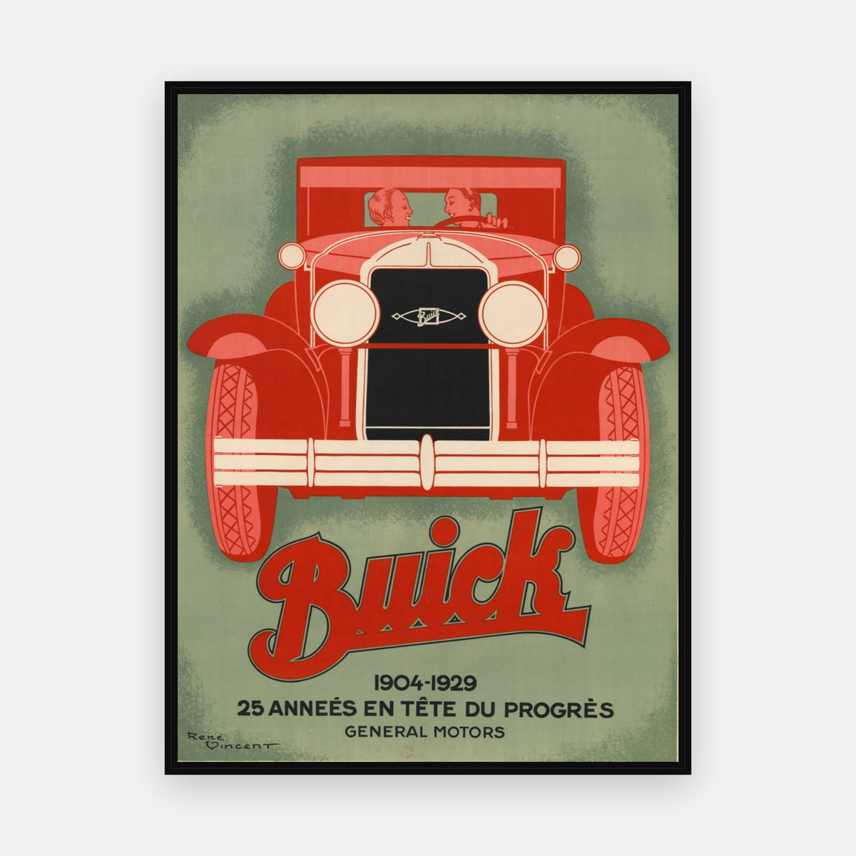 Buick 1904-1929 - 25 années en tête du progrès... · 1929 · René Vincent - Vintage Poster Print
