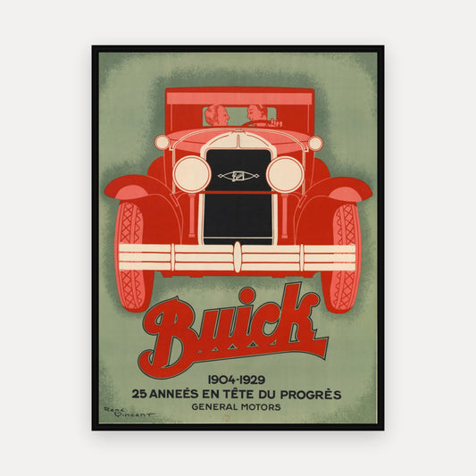 Buick 1904-1929 - 25 années en tête du progrès... · 1929 · René Vincent - Vintage Poster Print