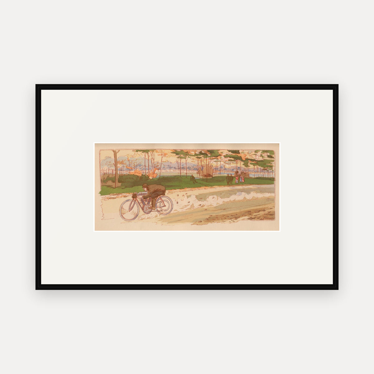 Dourdan, Peugeot Motorcycle - Ernest Montaut framed print