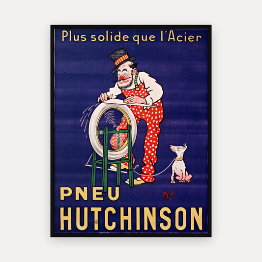 Plus solide que l'acier Pneu Hutchinson · 1920 · Mich - Vintage Poster Print