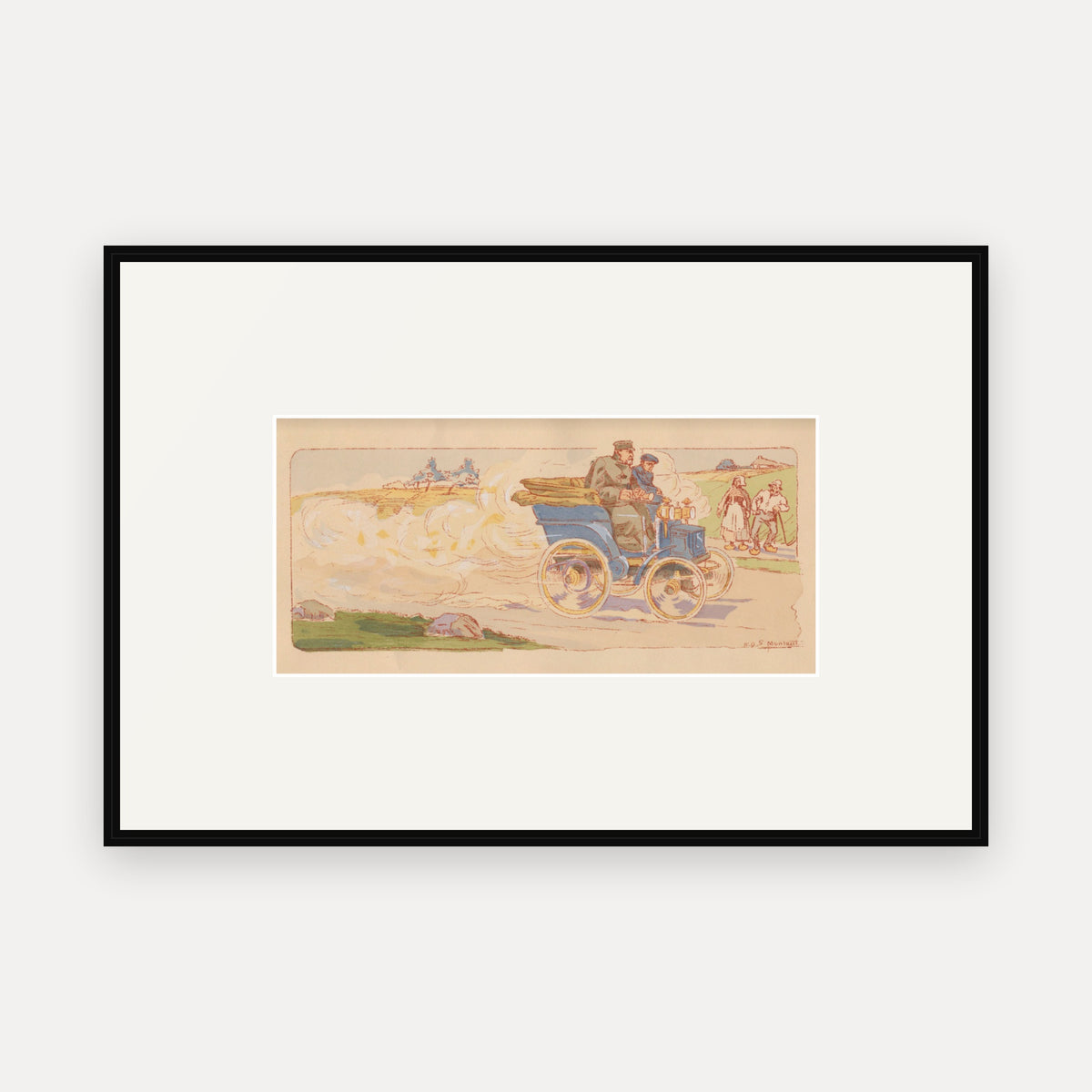 Paris-Bordeaux-Paris 1895, Panhard et Levassor - Ernest Montaut framed print