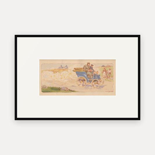 Paris-Bordeaux-Paris 1895, Panhard et Levassor - Ernest Montaut framed print