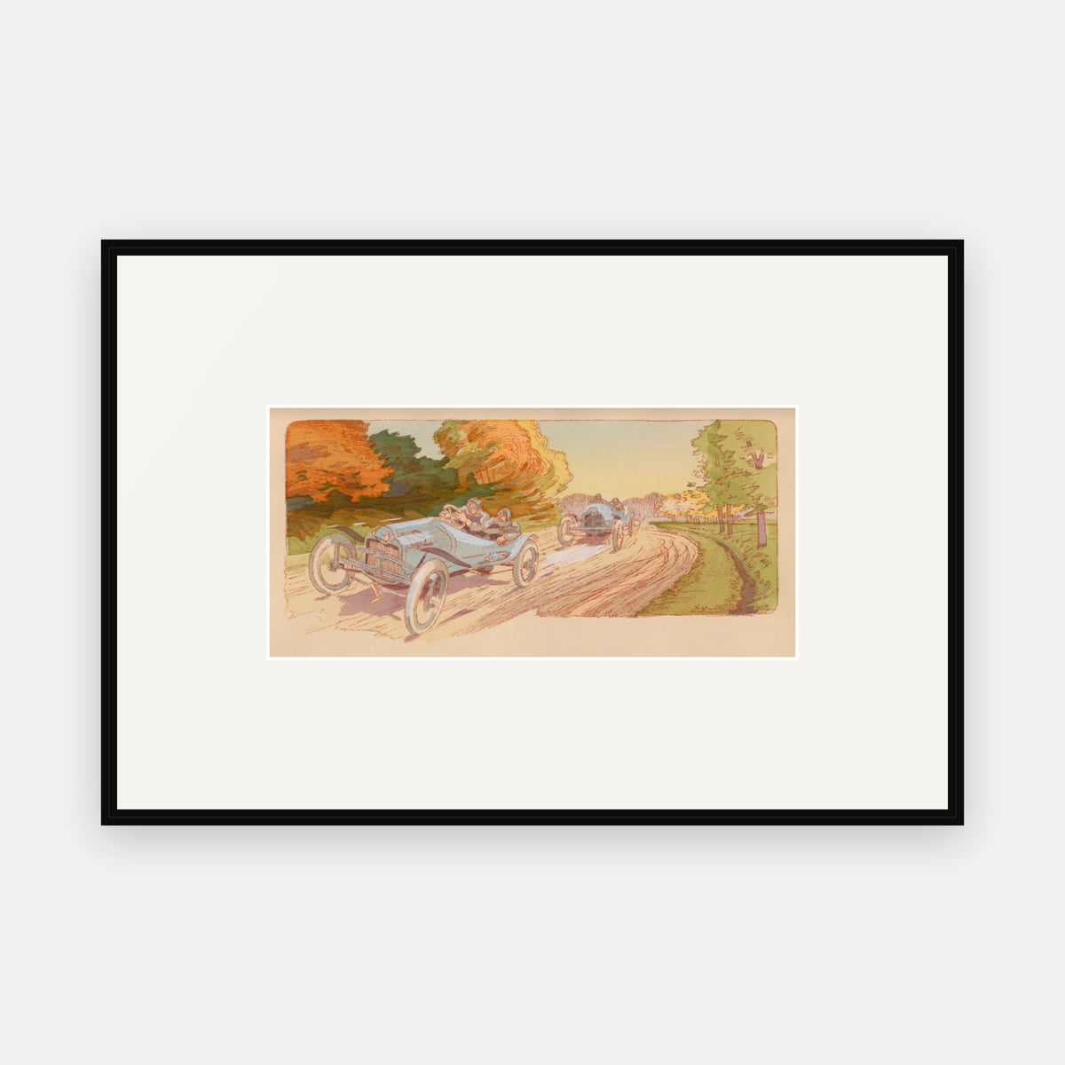 Coupe des Voiturettes 1907, Sizaire et Naudin - Ernest Montaut framed print