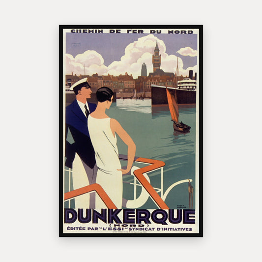 Chemin de fer du Nord. Dunkerque (Nord). Editée par l'Essi, Syndicat d'initiative · 1929 · Roger Broders - Vintage Poster Print