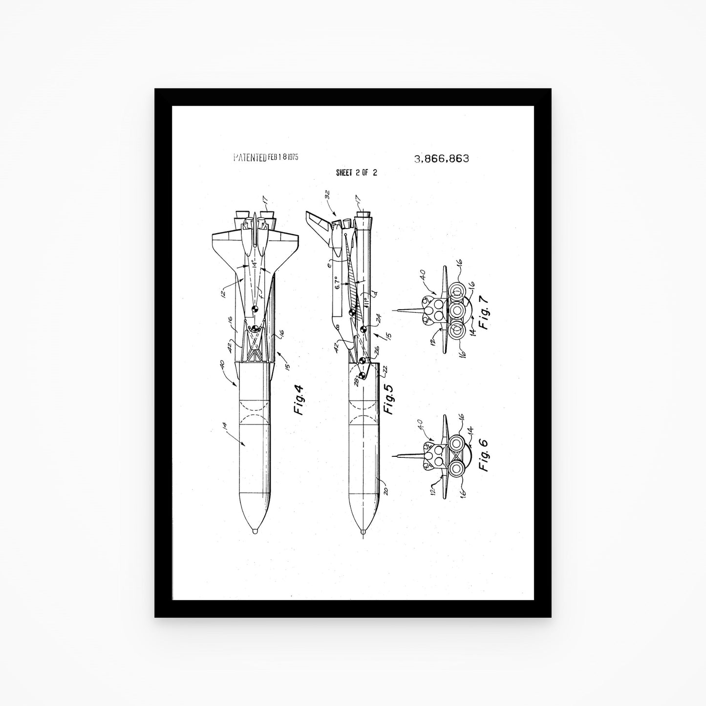 NASA Space Shuttle Patent Print 2