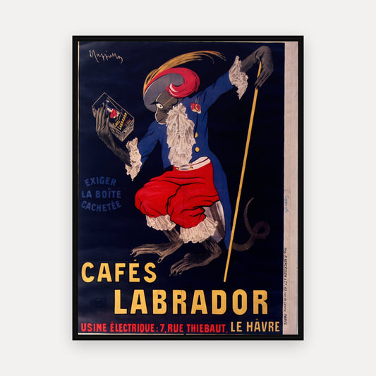 Cafés Labrador. Usine électrique, 7 rue Thiébaut, Le Hâvre · 1905 · Leonetto Cappiello - Vintage Poster Print