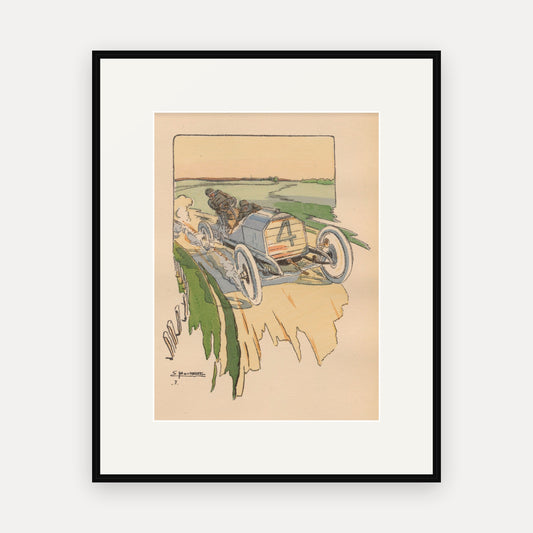 Coupe Gordon-Bennett 1903, Mercedes - Ernest Montaut framed print
