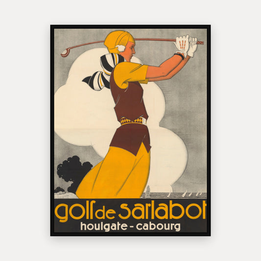 Golf de Sarlatbot - Houlgate - Cabourg · 1930 · René Vincent - Vintage Poster Print