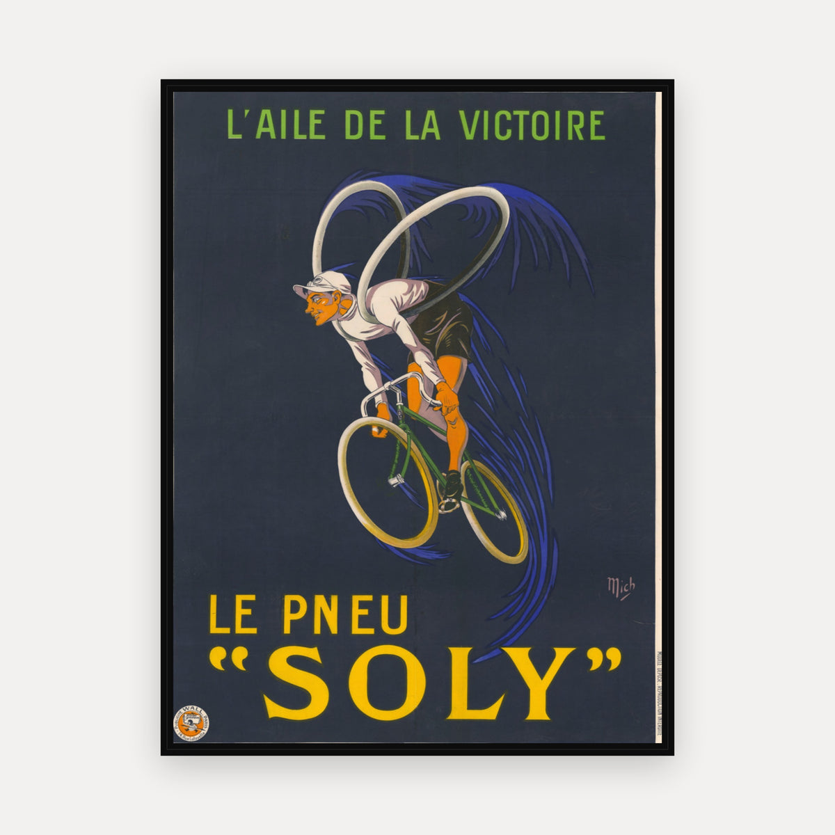 L'aile de la victoire. Le pneu "Soly" · 1922 · Mich - Vintage Poster Print