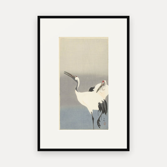Two Cranes · Ohara Koson · Japanese Woodblock Print
