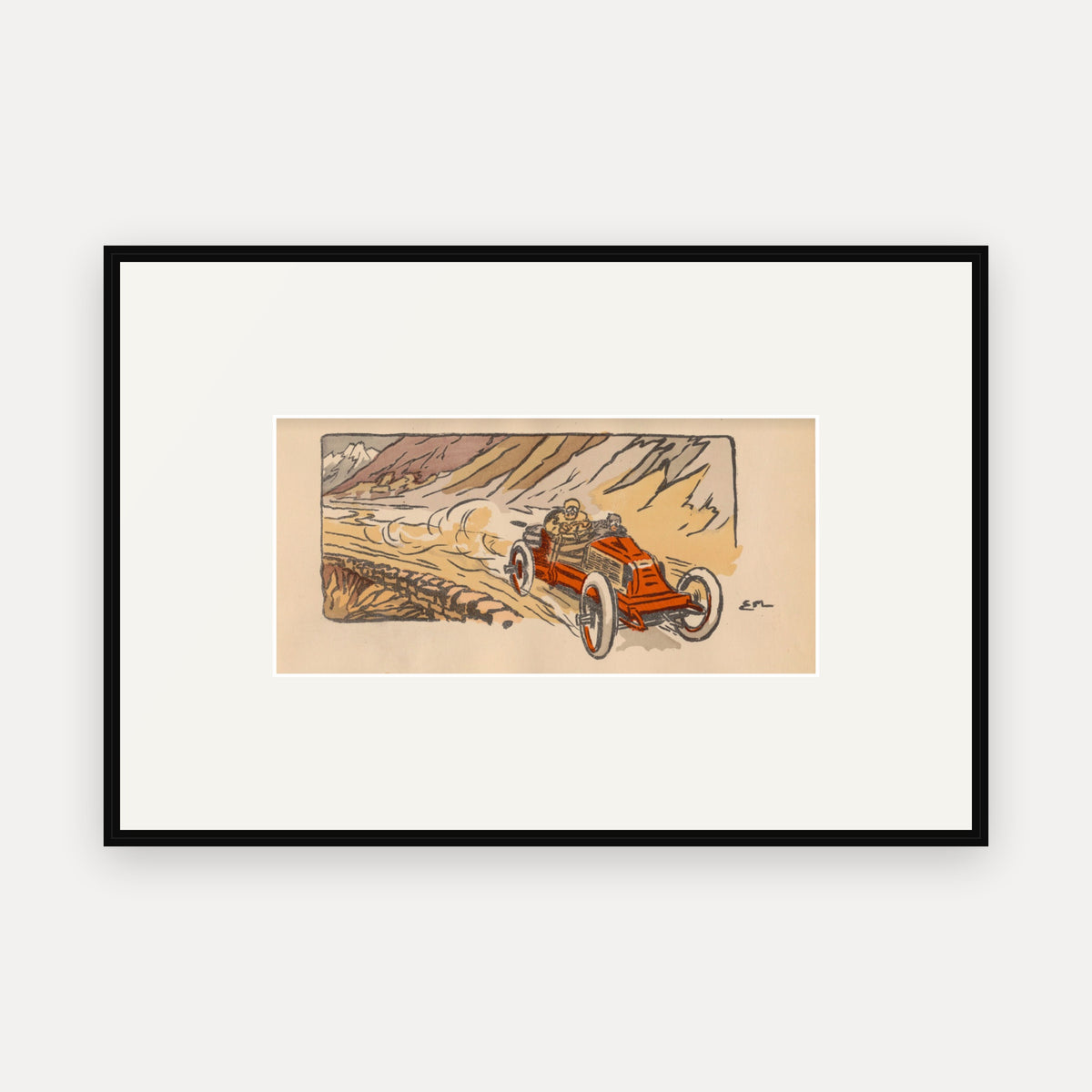 Paris-Vienne 1902, Renault - Ernest Montaut framed print