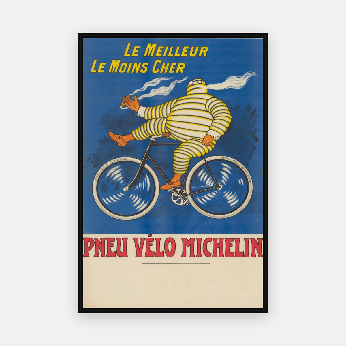 Le Meilleur, le moins cher, pneu vélo Michelin · 1910 - Vintage Poster Print