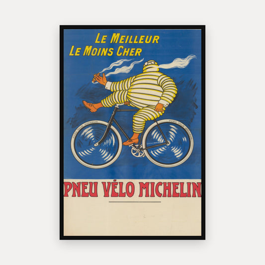 Le Meilleur, le moins cher, pneu vélo Michelin · 1910 - Vintage Poster Print