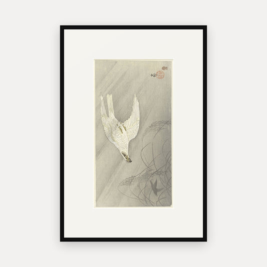 Hunting Hawk · Ohara Koson · Japanese Woodblock Print