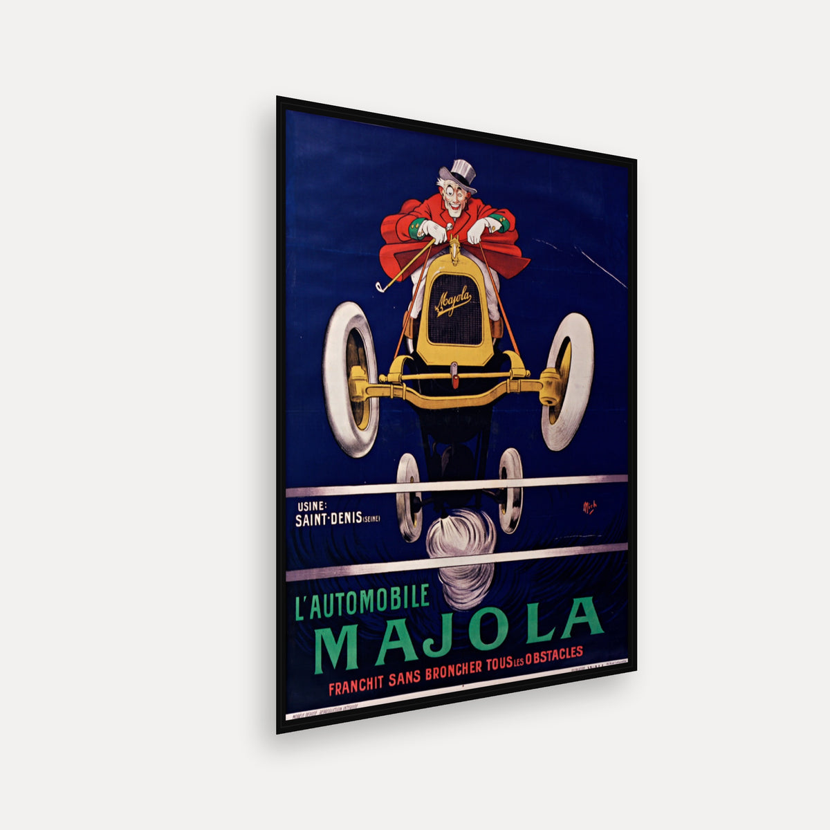 L'Automobile Majola franchit sans broncher tous les obstacles · 1929 · Mich - Vintage Poster Print