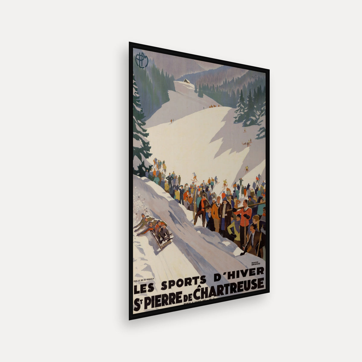 Les sports d'hiver à Saint-Pierre de Chartreuse · 1930 · Roger Broders - Vintage Poster Print