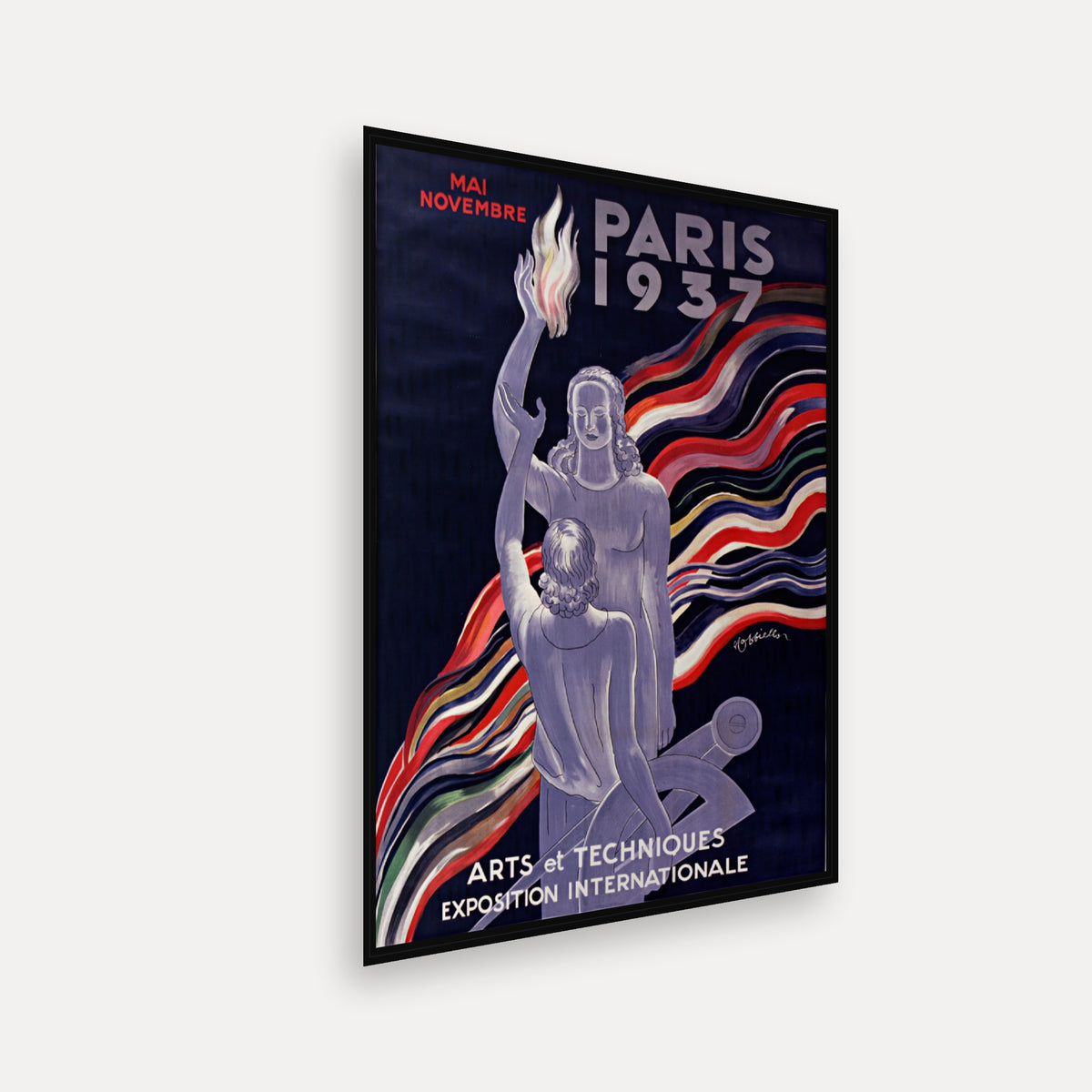 Mai-novembre Paris 1937 - Arts et techniques - exposition internationale - ([Epreuve du tirage de l') · 1937 · Leonetto Cappiello - Vintage Poster Print