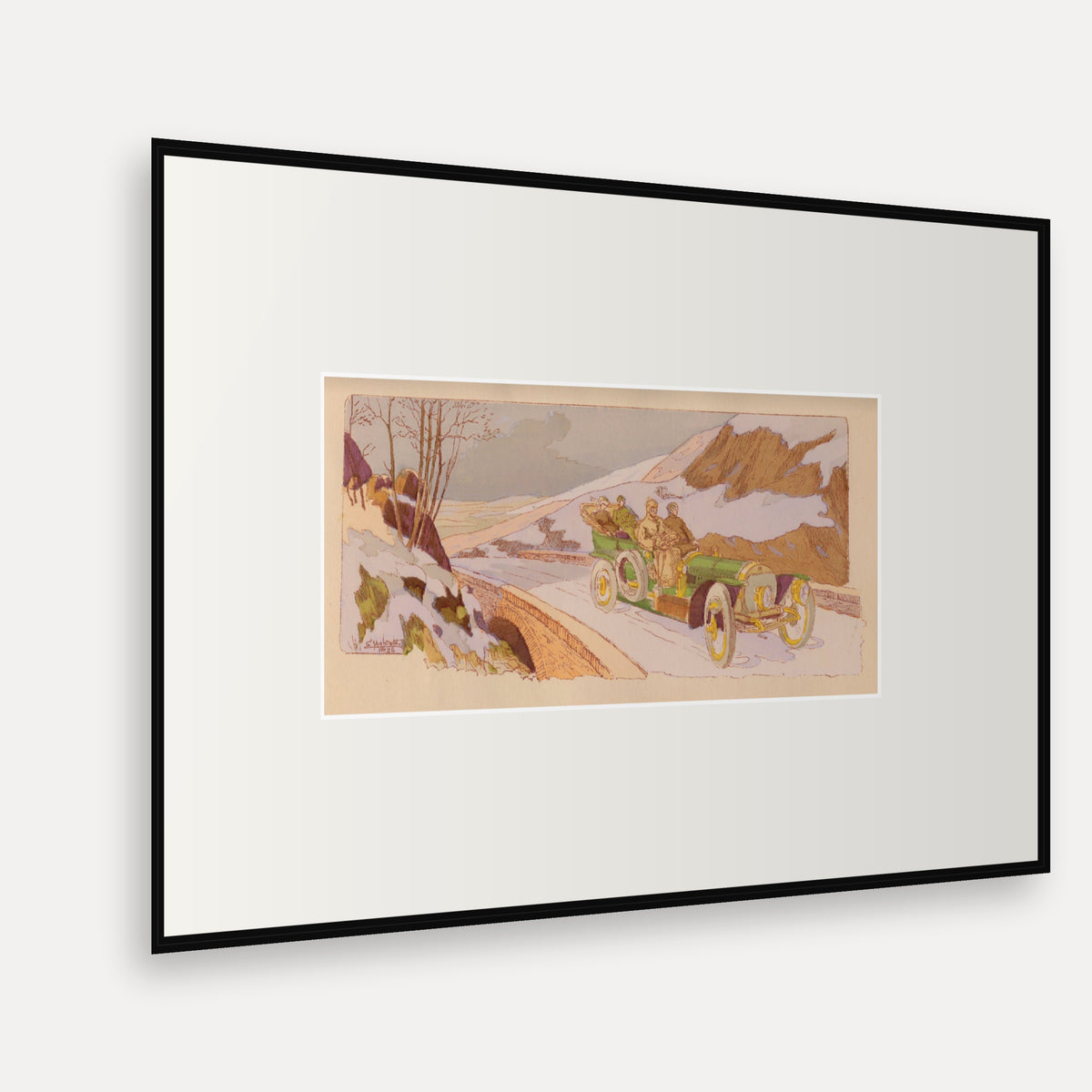 Tour de France 1907, Hotchkiss - Ernest Montaut framed print shown at an angle