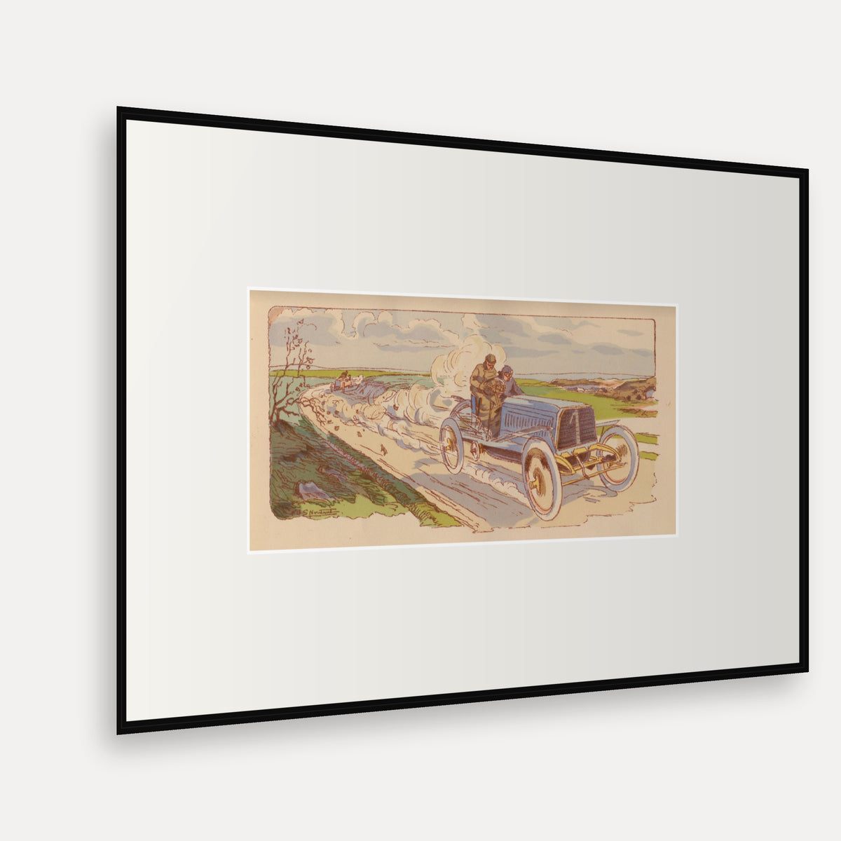 Circuit des Ardennes 1903, Panhard et Levassor - Ernest Montaut framed print shown at an angle