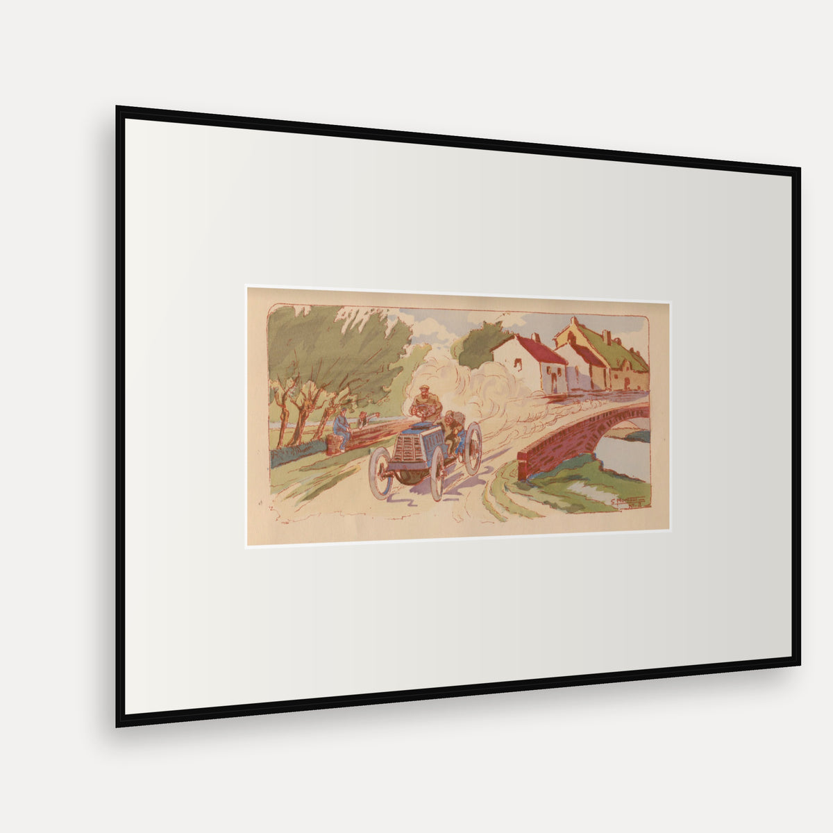 Tour de France 1899, Panhard et Levassor - Ernest Montaut framed print shown at an angle