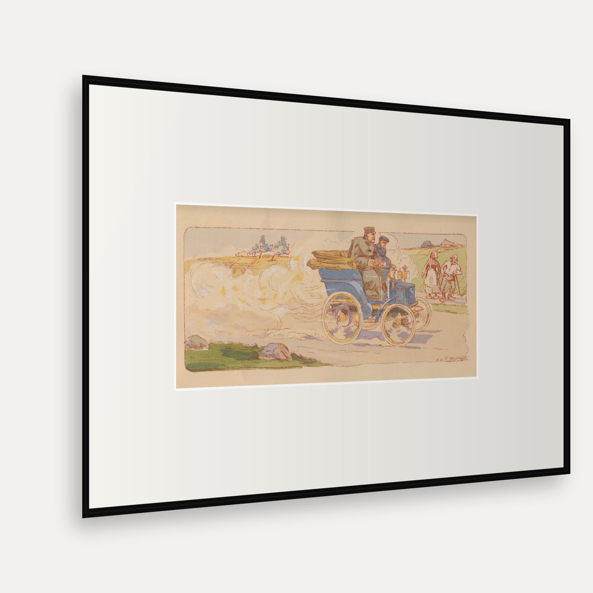 Paris-Bordeaux-Paris 1895, Panhard et Levassor - Ernest Montaut framed print shown at an angle