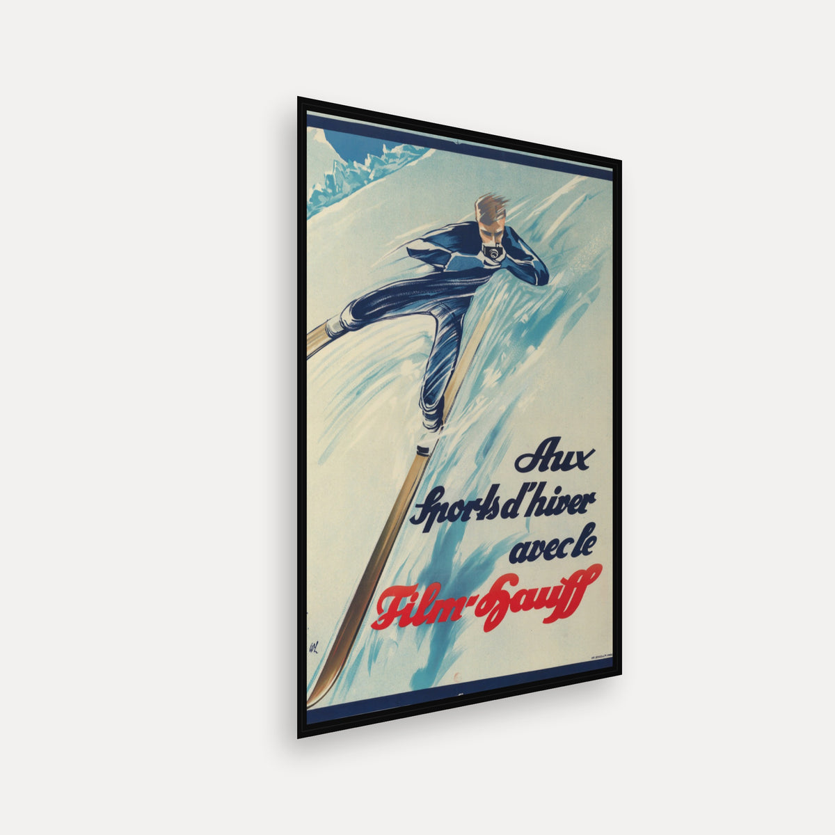 Aux sports d'hiver avec le film Hauss · 1934 - Vintage Poster Print