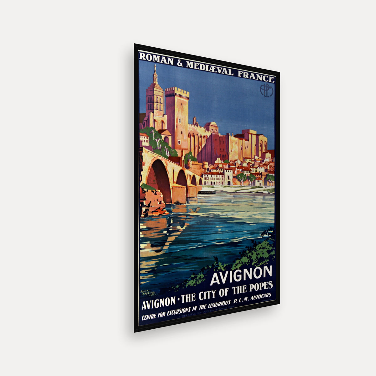 Roman & Mediaeval France. P. L. M... Avignon, The City of the papes... · 1927 · Roger Broders - Vintage Poster Print
