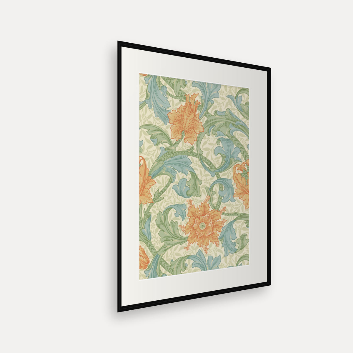 Single Stem, J. H. Dearle for Morris & Co. - mounted and framed print, angled view