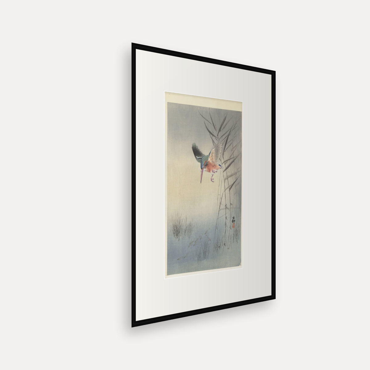 Kingfisher Hunting · Ohara Koson · Japanese Woodblock Print