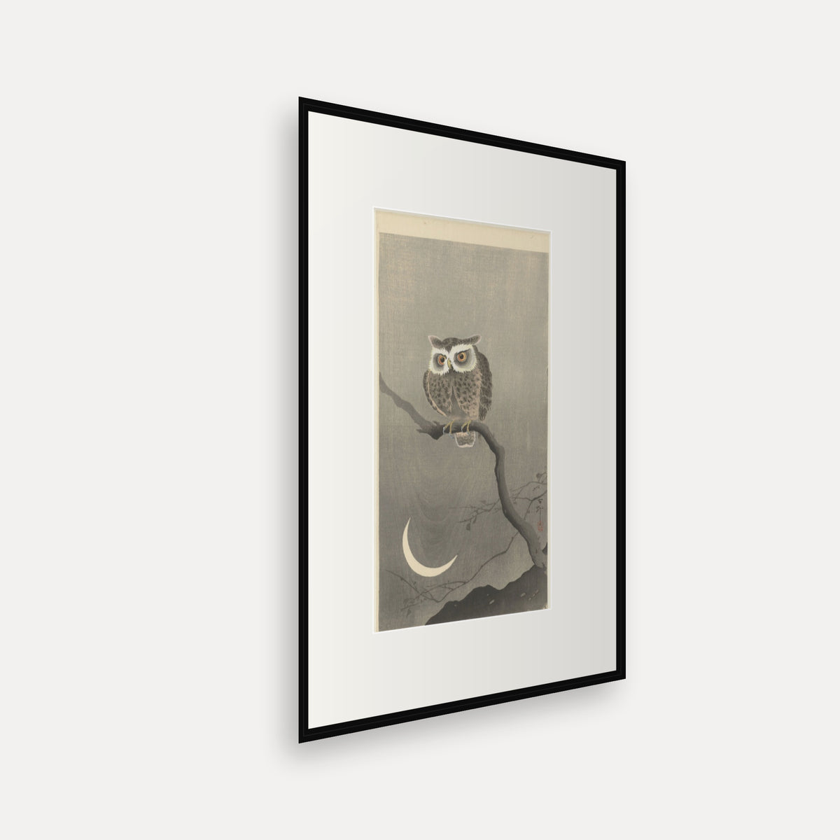 Owl on a Bare Branch · Ohara Koson · Japanese Woodblock Print