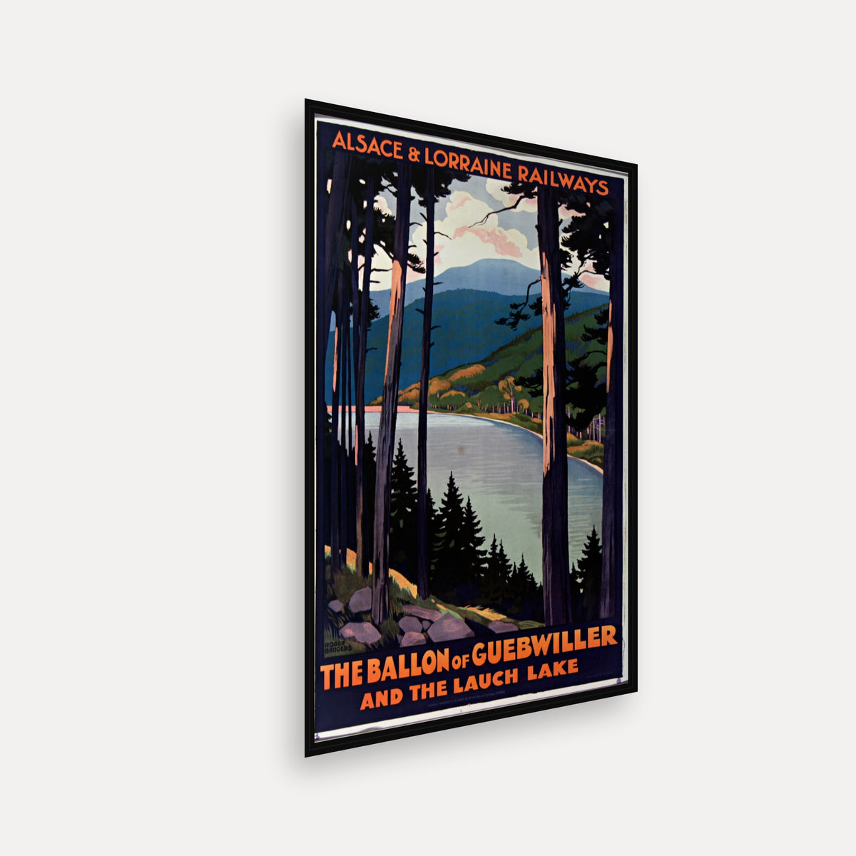 Alsace & Lorraine Railways, The Ballon of Guebwiller the Lauch Lake · 1930 · Roger Broders - Vintage Poster Print