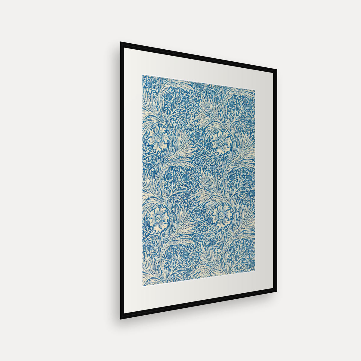 Marigold, William Morris Wallpaper Print - mounted and framed print, angled view